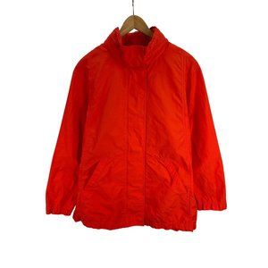 Eileen Fisher Rain Jacket Coat Women Size M Jacket Nylon Orange